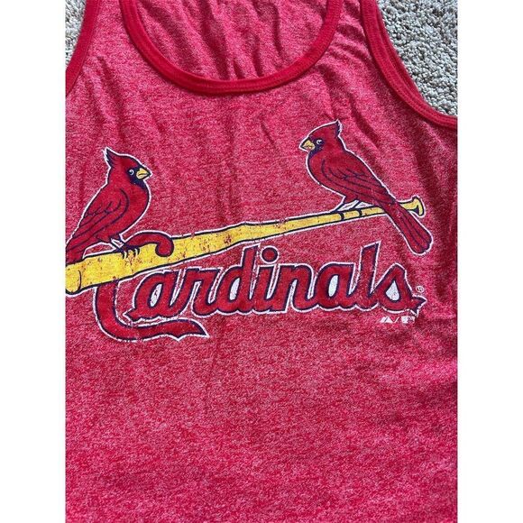 STL Cardinals Women's Red Racerback Tank Top Size S Sleeveless Casual - Picture 3 of 6